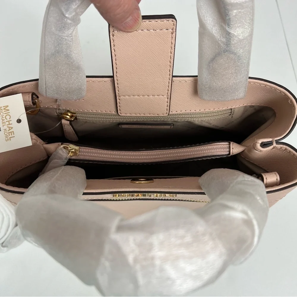 NWT MICHAEL Michael KORS Women’s Small Leather Satchel/Shoulder Handbag Pinkish